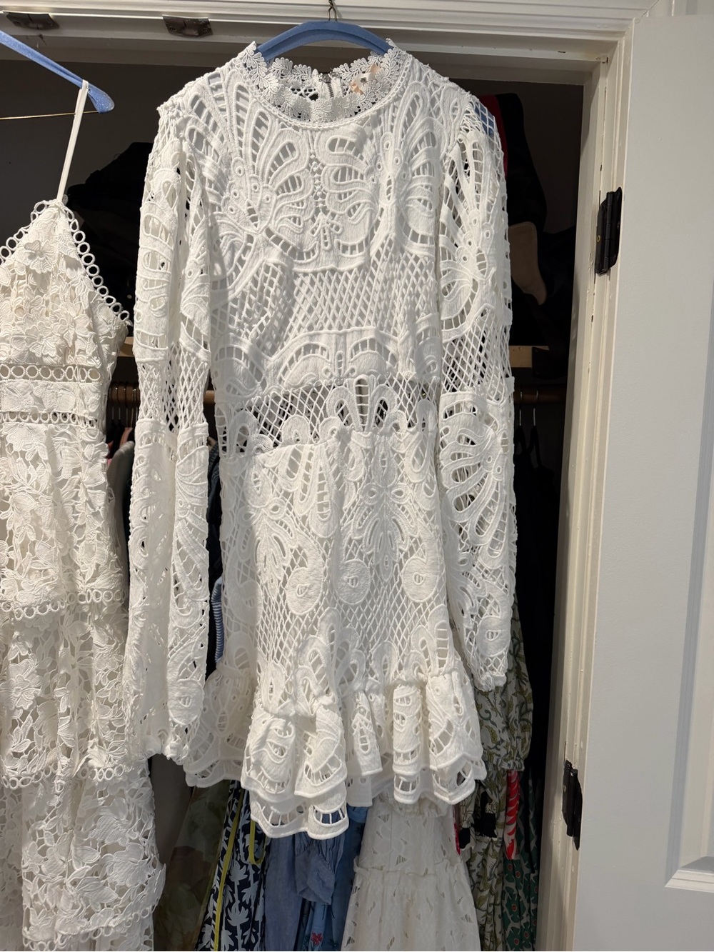 Showpo White Crochet Lace Long-Sleeve Tunic